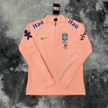 Pull Zippé Rose Saumon Brésil – Édition Drip Seleção